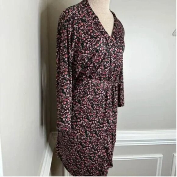 Nanette Lepore Calico Floral Print Lightweight Robe Size Medium - Picture 3 of 9